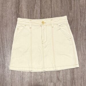 We The Free Cream Mini Skirt